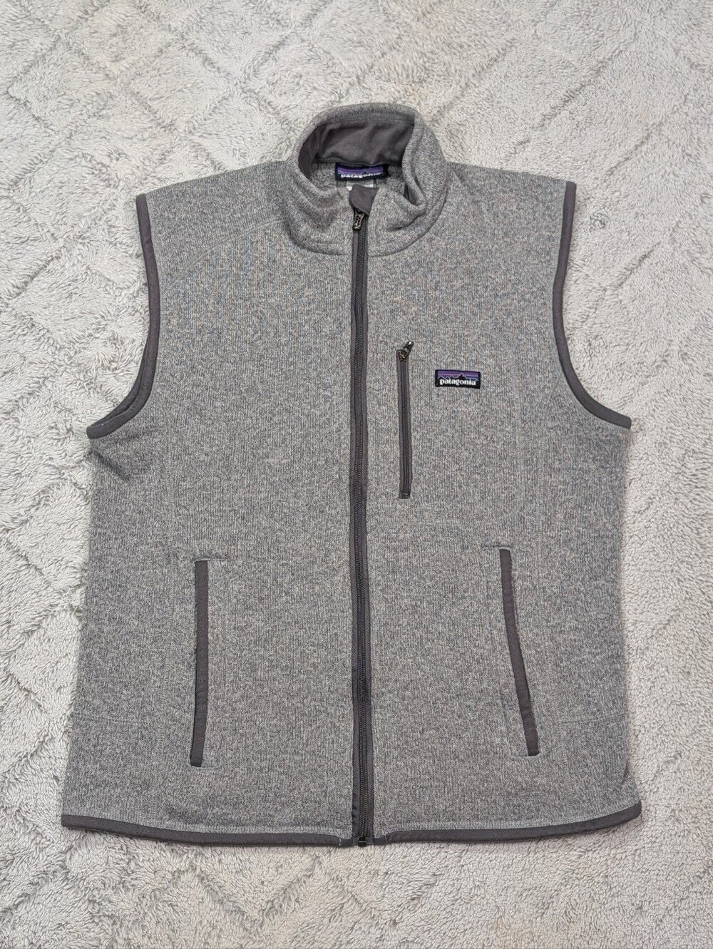 Patagonia Vest Jacket Mens S Gray Stone Better Sweater Full Zip Fleece Outdoor